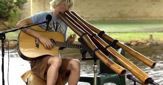 Incredibly Talented Australian Plays 4 Instruments At The Time