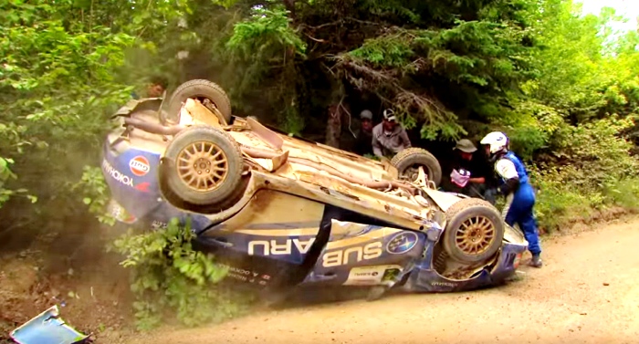 Rally Driver Flips Car Over, But How He WINS The Race Is UNREAL