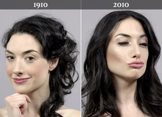 100 Years Of Beauty In 1 Minute. It's Crazy How Ideals Have Changed.