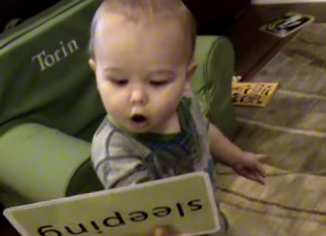 16-Month-Old Baby Reads Flashcards. What He Does At 1:18 Blew Me Away!
