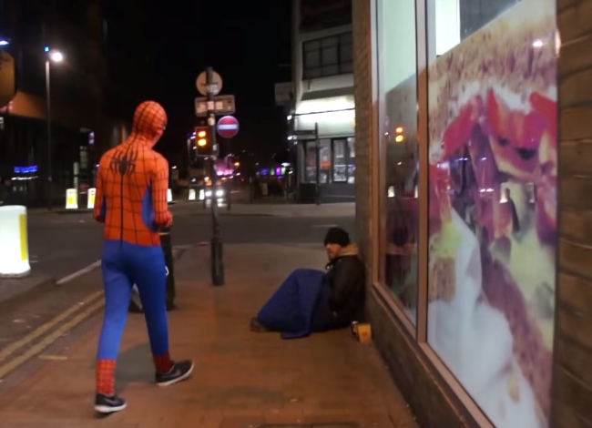Anonymous Spiderman Goes Out At Night, Proves Anyone Can Be A Superhero
