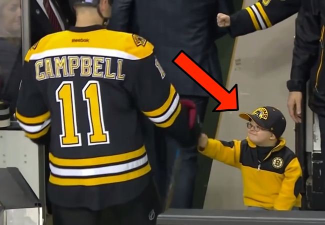Watch This Kid Fist-Bump The Entire Boston Bruins Team. His Reaction Will Warm Your Heart!
