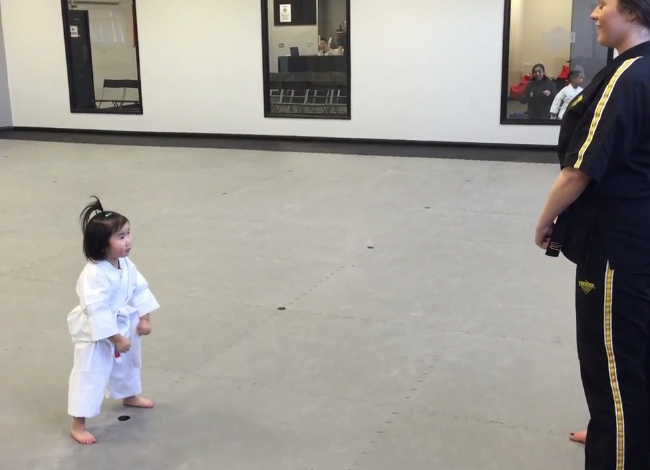 3 Year Old White Belt Reciting The Student Creed. I'm Dying Of Cuteness Right Now.