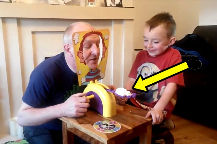 Father And Son Laugh Hysterically Playing This Fun Game