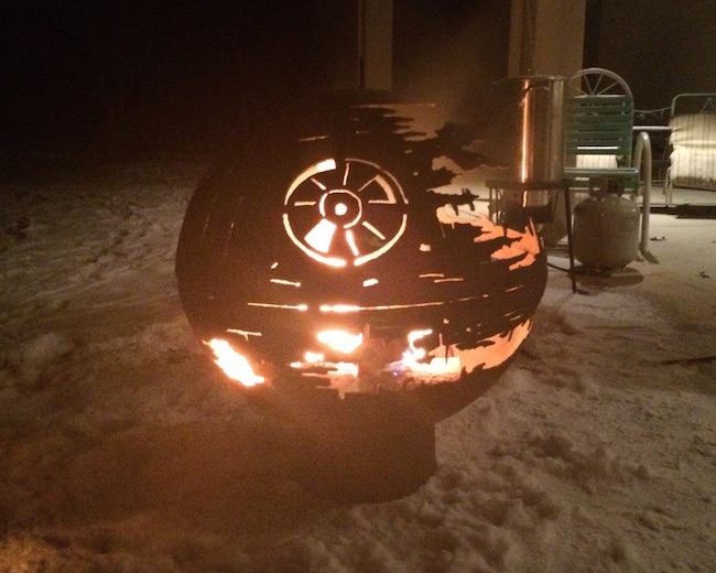 84-Year-Old Grandpa Creates Replica Of The Destroyed Death Star Fire Pit