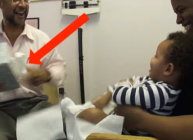 Watch How This Doctor Is Able To Distract Baby While Giving Him Shots