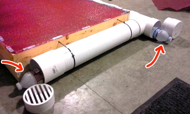 He Puts Frozen Bottles Inside PVC Pipes, Builds What His Dog Goes Crazy For