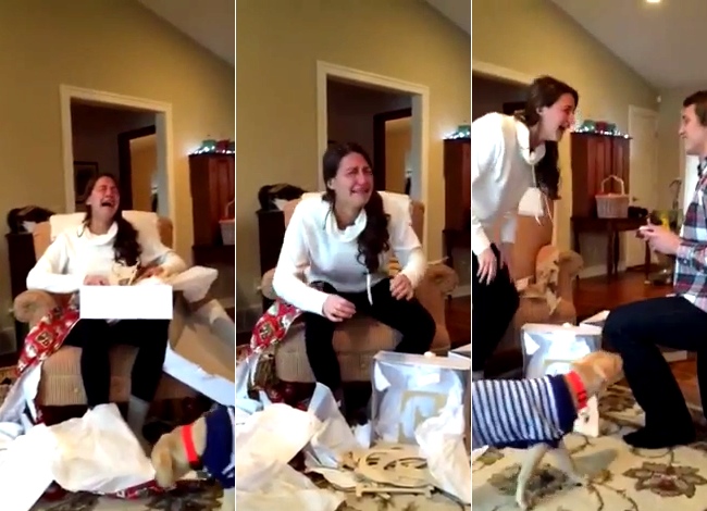 Guy Proposes On Christmas Morning. First I Was Laughing, Then I Was Crying.