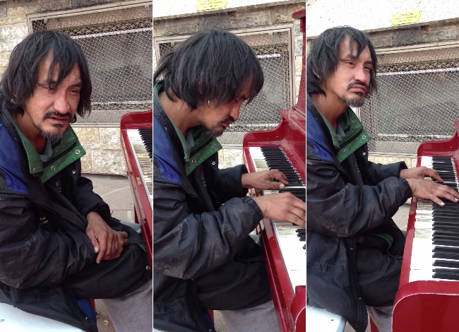 Homeless Man Who Lived On The Streets For 30 Years Plays A Stunning Melody He Wrote On The Piano