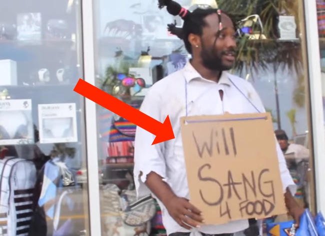 This Homeless Man Will Sing For Food, But What He Actually Does Is Amazing