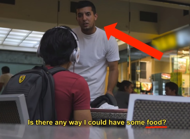 A Hungry Man Asks Strangers For Food. You'll Be Shocked To Find Out Who Ends Up Helping Him.