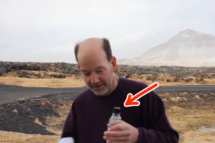 What Happens When You Try To Drink Water In A Very Windy Iceland