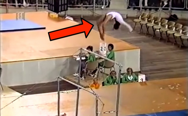 I Swear This Gymnast Is Made Of Rubber. That Move At 0:09. Wow!