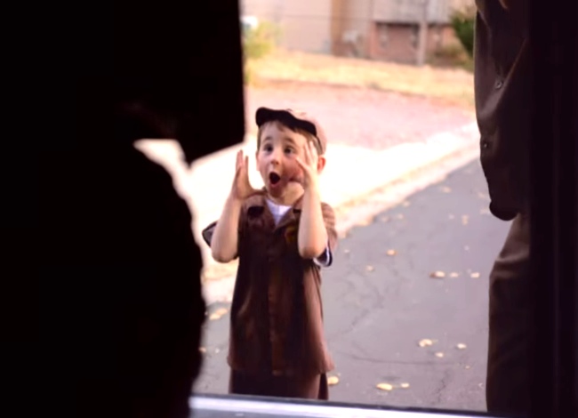 4-Year-Old's Dream Of Being A UPS Driver Comes True