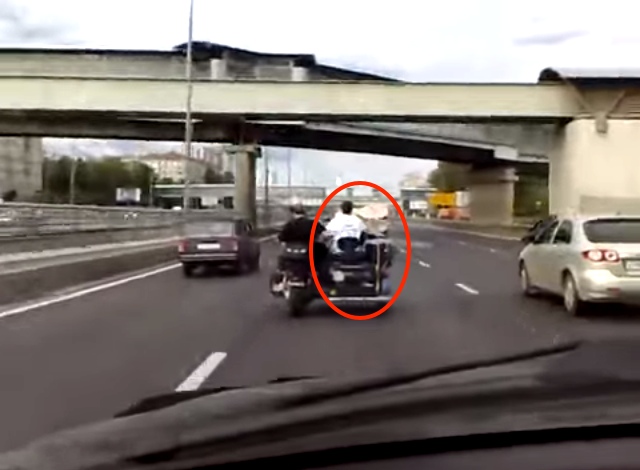 He Thought He Was Behind A Normal Motorcycle, But Then He Noticed This
