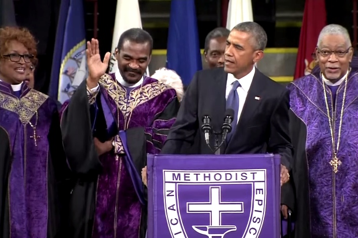 President Obama Sings An Emotional Rendition Of Amazing Grace At Charleston Funeral