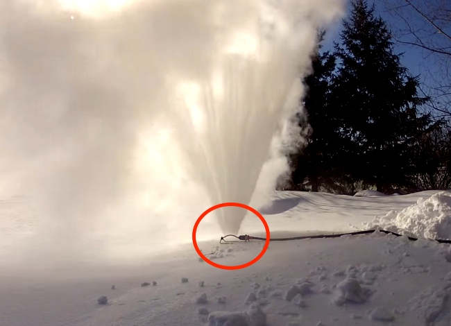 Here's What Happens When You Run A Sprinkler In Extreme Cold Weather