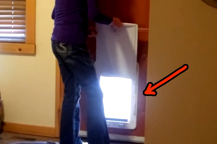 A Major Surprise Awaited This Couple Out The Dog Door