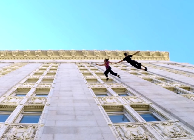 Couple Gracefully Defy Gravity By Dancing On The Walls Of A Building