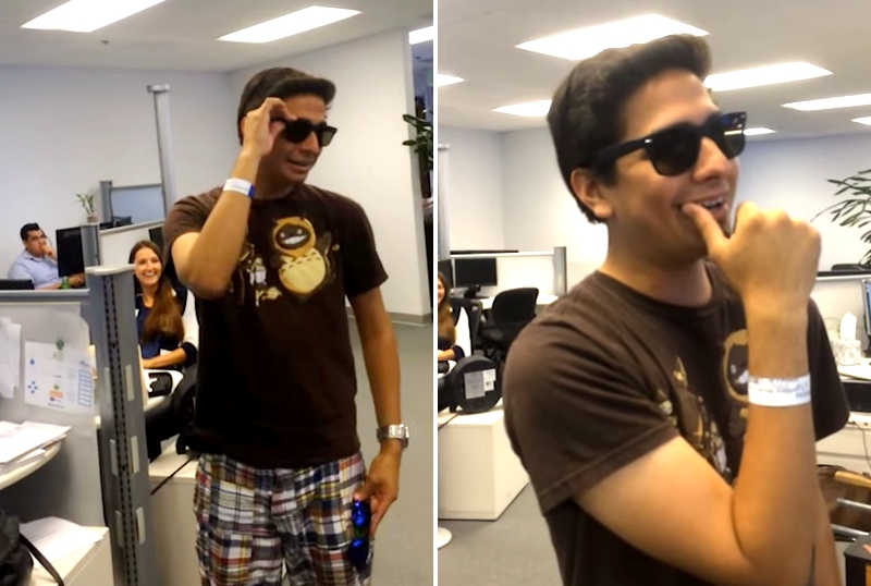 His Friend Gave Him These Glasses, But When He Puts Them On? Oh Wow!