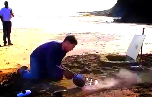 He Pours Liquid Metal Into The Sand. The Result? I Never Saw It Coming
