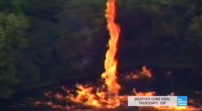 Fire Tornado Erupts From Massive Bourbon Spill After Lightning Strikes Warehouse
