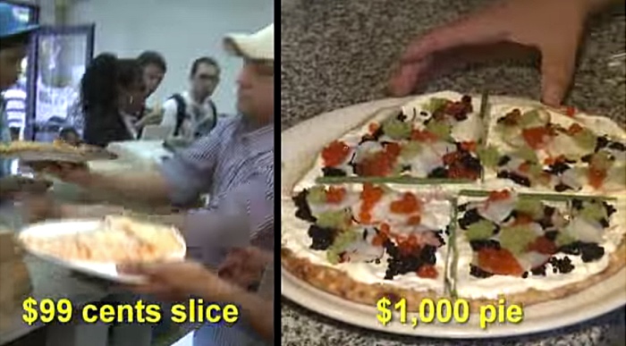 Pizzas From $1 to $1000 in New York City