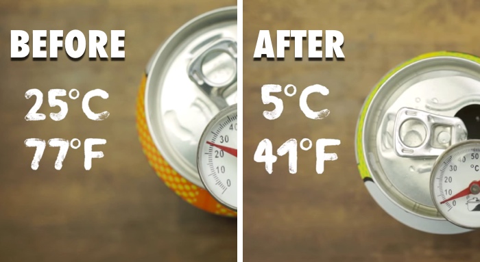 How To Cool A Can Of Soda In Less Than 3 Minutes
