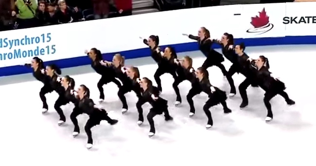 Team Canada's Synchronized Ice Skating Routine