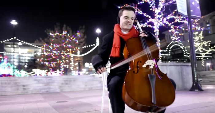 Cello Player Performs An Epic Rendition Of A Classic Christmas Carol