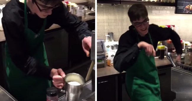 Autistic Starbucks Barista Turns Every Shift Into A Dance Party