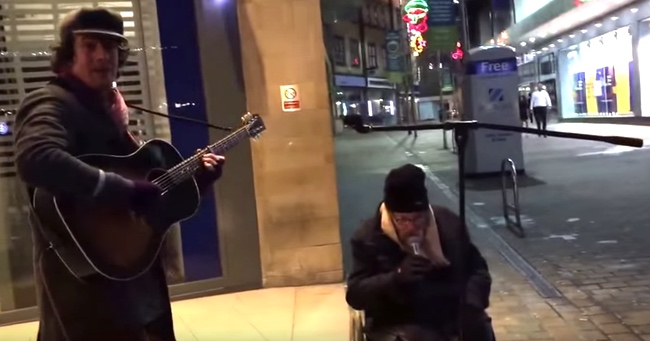 Singing New Year's Eve Homeless Man Has An Incredible Voice
