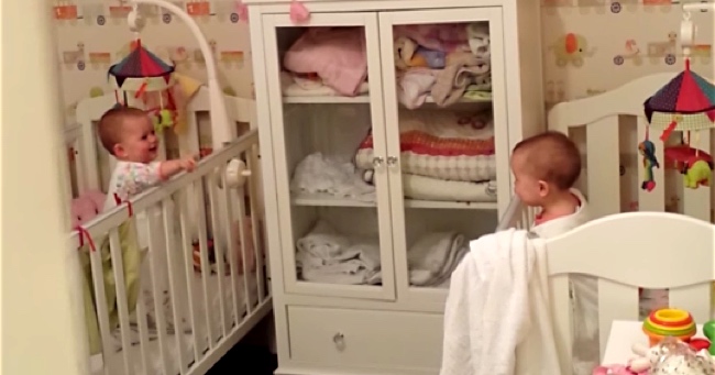 Baby Twins Playing Peekaboo Is The Cutest Thing You'll See Today
