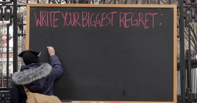 The Shocking Results When She Asked People To Write Down Their Regrets