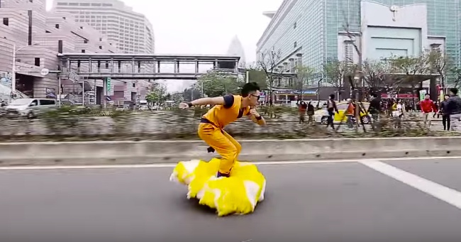 Taiwanese Youtuber Creates The Nimbus Cloud From Dragon Ball