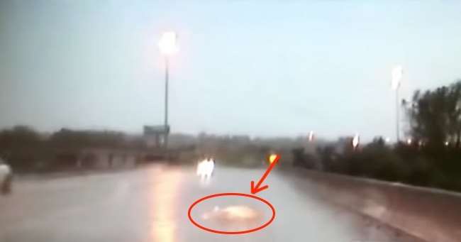 Police See Something Unexpected While Driving in a Rainstorm