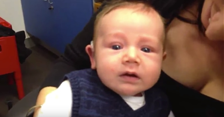Baby Smiles After Hearing His Mother's Voice For The First Time