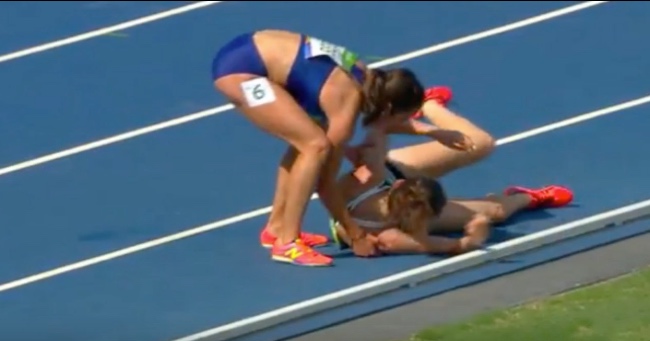 Olympic 5K Runner Stops to Help Fallen Opponent, Both Earn Places in Finals