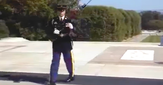 Soldier Personally Silences Disrespectful Crowd During Military Memorial