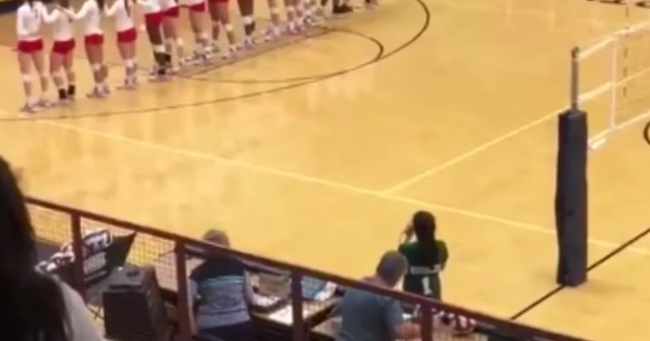This Volleyball Player Saved the Day by Singing the National Anthem