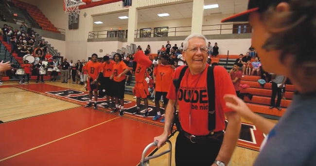 This Disabled Volunteer Gets the Surprise of His Life When He's Honored by Students