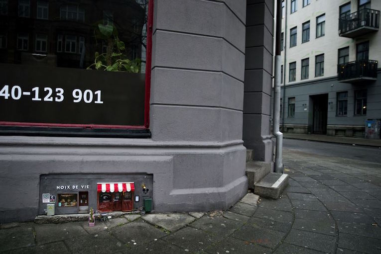 Art Collective Creates Tiny Store Fronts in Sweden for Mice