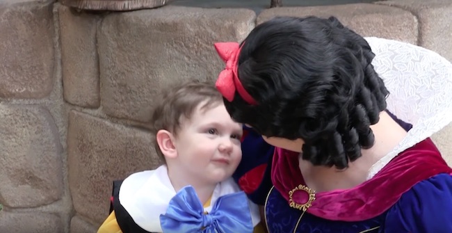 Shy Little 2-Year-Old With Autism Falls In Love With Princess Snow White At Disney