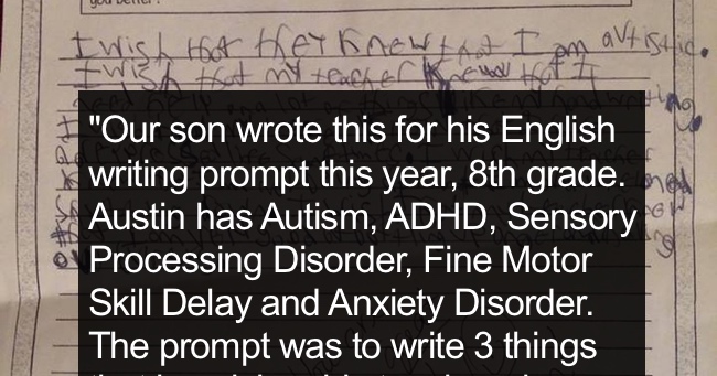 Autistic Boy Tells World What He Wants Them To Know About His Disability