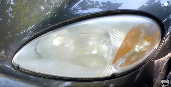In 90 Seconds, This Common Bathroom Tool Makes Your Headlights Spotless