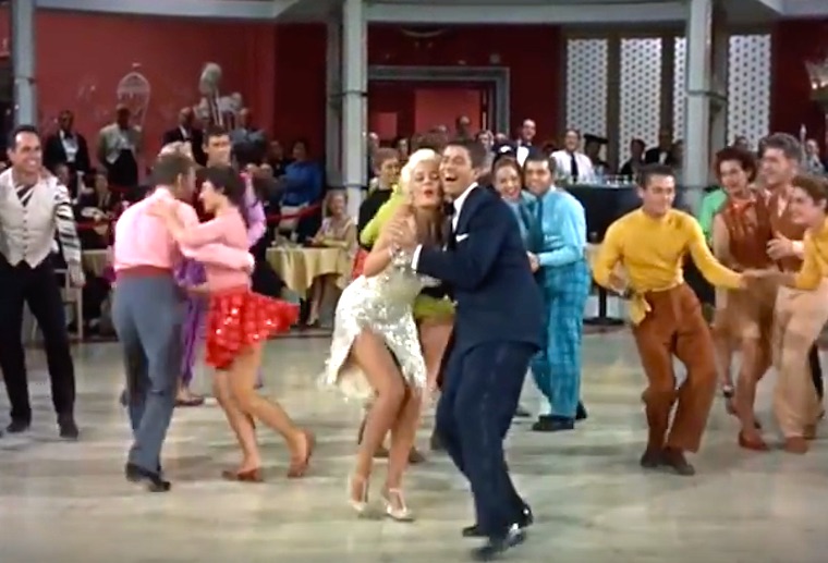 Jerry Lewis Dances with His Co-Star, Then His Partner Lifts Him in the Air