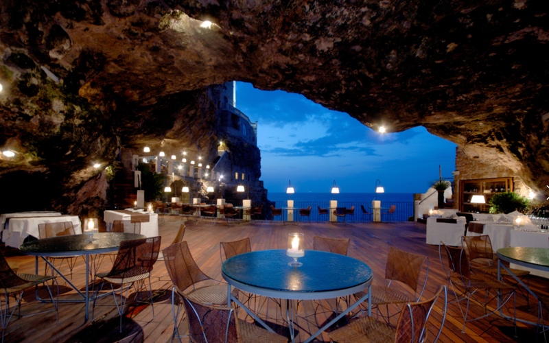 Have A Snack By The Italian Sea Side, From Inside A Cave