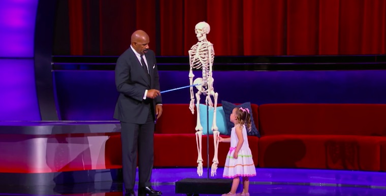 Super-Smart Toddler Gives Steve Harvey an Unforgettable Anatomy Lesson