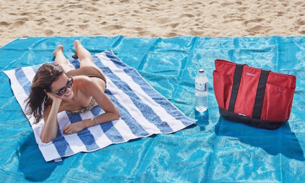 The CGear Beach Mat Absorbs Sand, Dirt and Dust