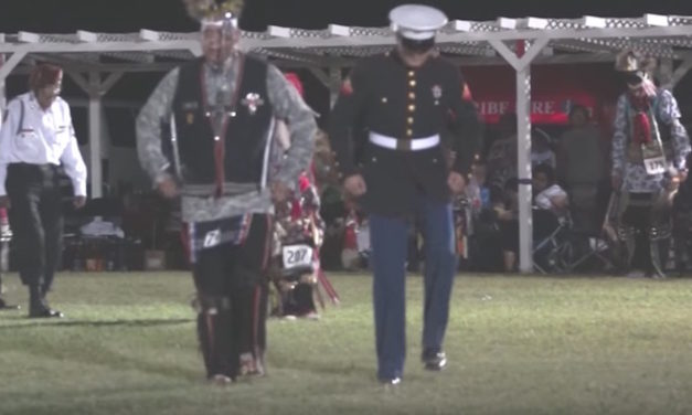 Native Americans Begin Dancing At Powwow, Then Marine Unexpectedly Joins Their Routine